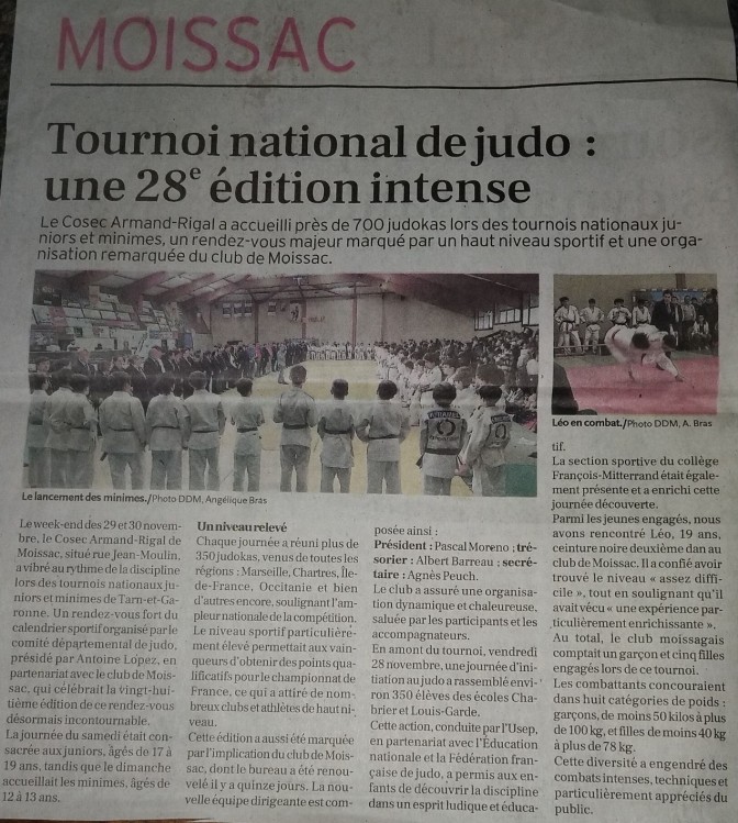 Image de l'actu 'Tournoi national label A juniors et Minimes du 29 et 30 novembre 2025'